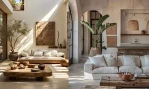 طراحی داخلی ویلا به سبک مدیترانه‌ای